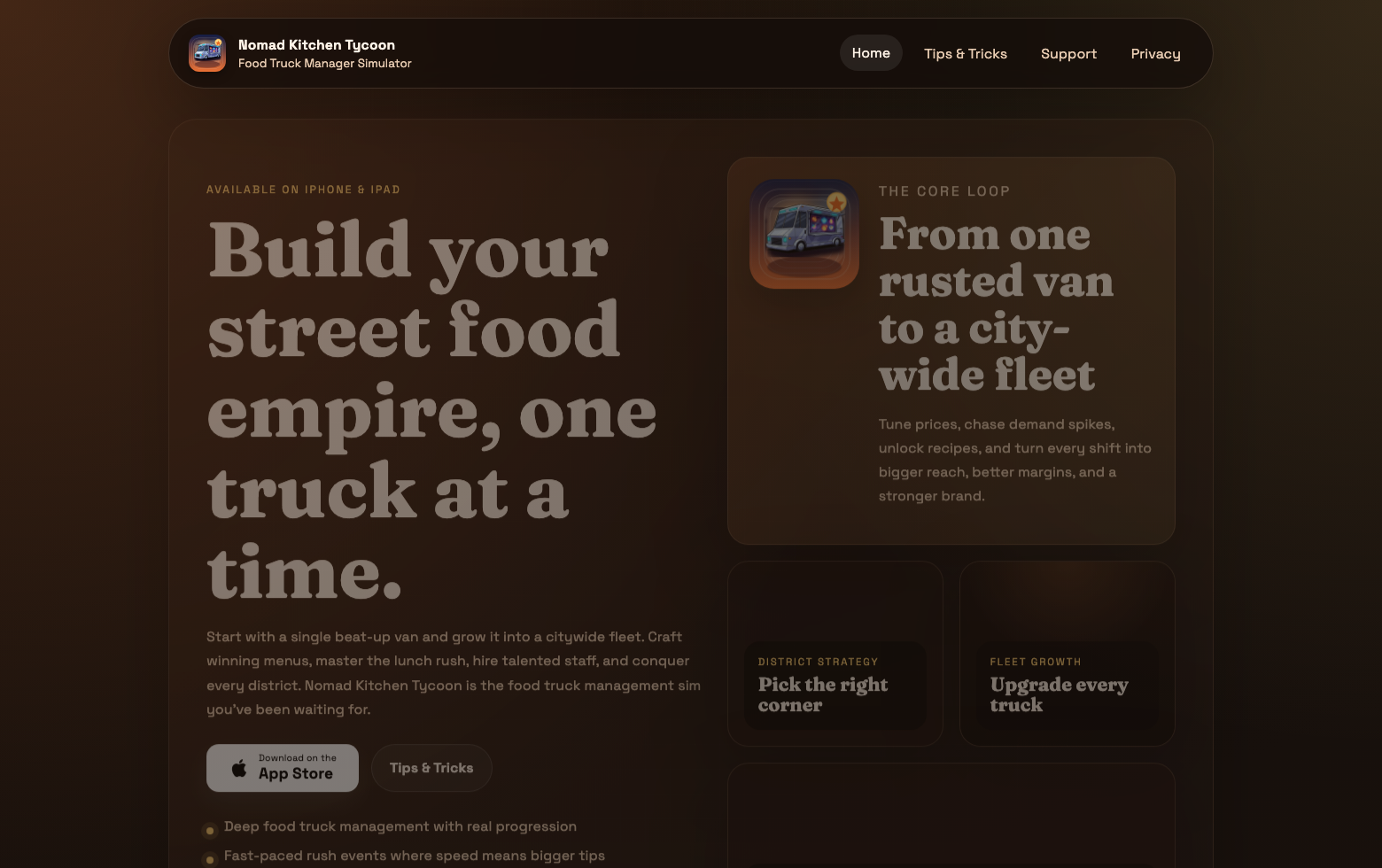 Nomad Kitchen Tycoon screenshot